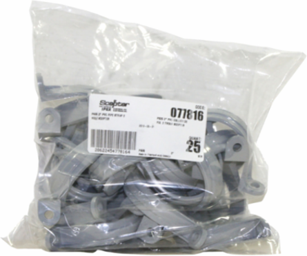 2 Inch PVC Pipe Strap with 2 Holes for Easy Installation
