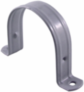 PVC Coated Galvanized Metal Pipe Strap 3 Inch, 2 Holes for PVC Conduit Support