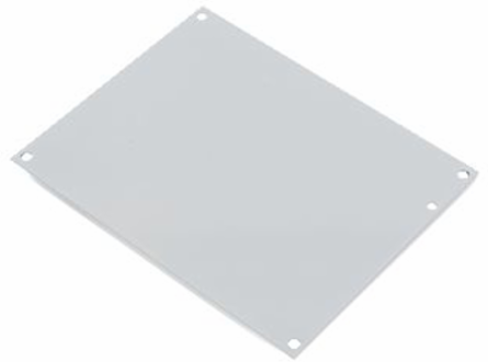 Scepter 8 Inch x 8 Inch Back Panel, 14 Gauge Carbon Steel, White Epoxy Finish