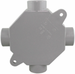 PVC Octagonal Box 4 Inch x 1-1/2 Inch with 1/2 or 3/4 Inch Hub