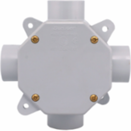 PVC Octagonal Box 4"x2" 1" Hub, Impact & Chemical Resistant