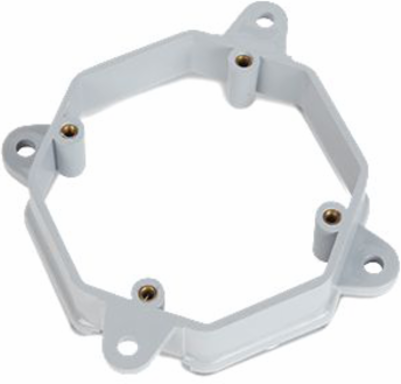 PVC Octagonal Box Extension Ring 1 Inch, Grey, Durable, Increases Wiring Space