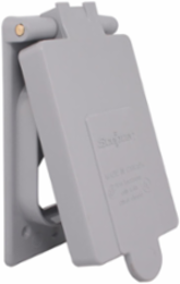 Scepter F-Series Single Gang Weatherproof Electrical Cover, 1 Outlet, PVC, Grey