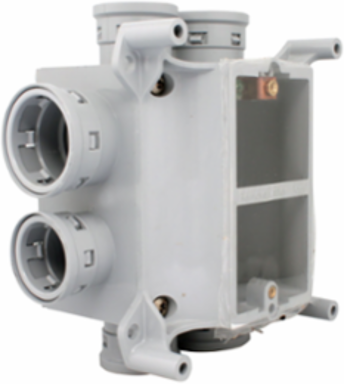 Kwikon PVC Slab Box 1 Gang Grey, Fully Assembled, 0.330 kg
