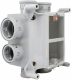 Kwikon PVC Slab Box 1 Gang Grey, Fully Assembled, 0.330 kg