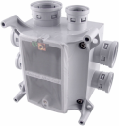 Kwikon PVC Slab Box 1 Outlet Grey, Fully Assembled, Non-Conductive