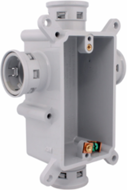 Kwikon 1 Gang PVC Slab Box Grey, Fully Assembled, UL Certified
