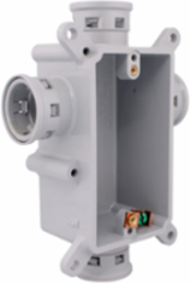 Kwikon 1 Gang PVC Slab Box Grey, Fully Assembled, UL Certified