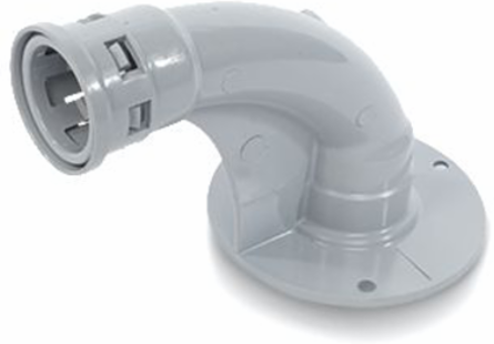 Kwikon 1 Inch PVC Stub Down Fitting, 2-1/2 Inch Bend Radius