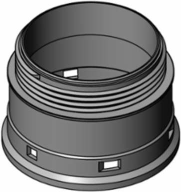 Kwikon 2-1/2 Inch PVC Connector with Threaded End and Locknuts