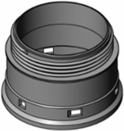 Kwikon 2-1/2 Inch PVC Connector with Threaded End and Locknuts