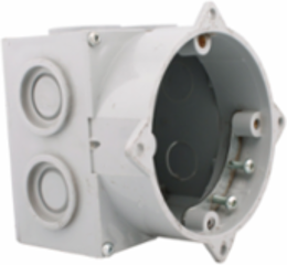 Kwikon PVC Slab Box 1 Outlet, Concrete-Tight, Non-Conductive, 0.330 kg