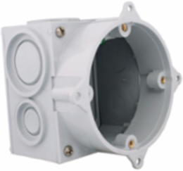 Kwikon PVC Slab Box Grey, 1 Outlet, Concrete-Tight, Non-Corrosive, 0.332 kg