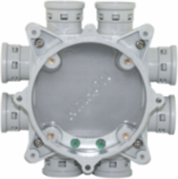 Kwikon PVC Slab Box, Concrete-Tight, Grey, 0.386 kg, Approved for Fire-Rated Assemblies