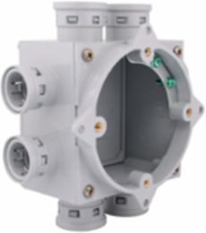 Kwikon PVC Shallow Slab Box 2-7/8 Inch with 1 Outlet, Certified for Ceiling Fans and Luminaires