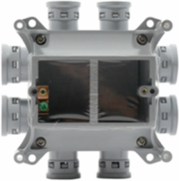 Kwikon PVC Slab Box 1 Outlet Grey, Installation Ready, Lightweight