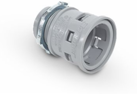 2 Inch PVC Connector Locknut Grey with Six Locking Tabs