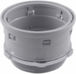 2 Inch PVC Connector Locknut Grey with Six Locking Tabs