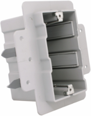 INEXO PVC Single Gang Electrical Box for NMD Cable, 1 Gang, 2-1/4 Inch Insertion Depth