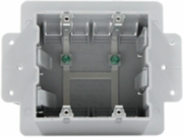 PVC Double Gang ICF Box for NMD Cable, 1/2 Inch Drywall Setback, 2 Outlets
