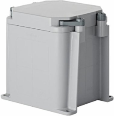 Scepter 4 Inch x 4 Inch x 4 Inch PVC Junction Box - Grey, UL 50 Certified