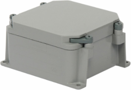PVC Junction Box 5 Inch x 5 Inch x 2 Inch Grey, Lightweight 0.498 kg