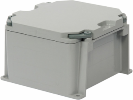Scepter 6 Inch x 6 Inch x 4 Inch PVC Junction Box - Grey, NEMA Rated, Lightweight