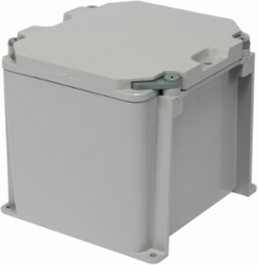 6 Inch x 6 Inch x 6 Inch Grey PVC Junction Box, NEMA Rated