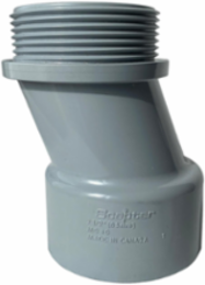 2-1/2 Inch PVC Meter Offset Scepter with Threaded Male & Solvent Weld Female Ends