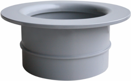 8 Inch PVC Schedule 40 MLD End Bell Grey Socket with Flared Surface