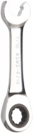 Jonard Tools ASWS-R716 Ratcheting Speed Wrench Stubby 7/16"