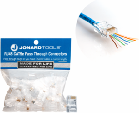 Jonard Tools RJ45-525 25 RJ45 CAT5/5e Connectors, sku 3034214
