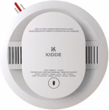 HARDWIRED SMOKE & CARBON MONOXIDE VOICE ALARM, INTERCONNECTABLE WITH AA BATTERY BACKUP
