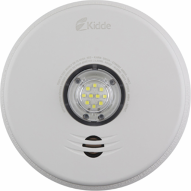2-in-1 LED Strobe & 10-Year Talking Smoke Alarm, 13 cm Diameter, 177 Candela Strobe