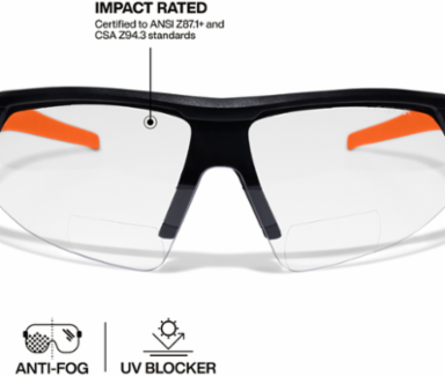 Bifocal Safety Glasses +2.00