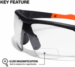 Bifocal Safety Glasses +2.00