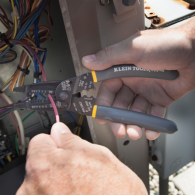 Klein-Kurve Long-Nose Wire Stripper, Cutter, Crimper 10-20 AWG Solid, 12-22 AWG Stranded