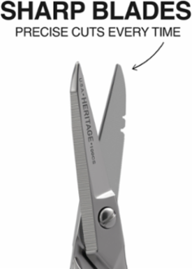 Serrated Electrician Scissors - 5.25 Inch Overall Length, Nickel Plated, Wire Stripping Notches for 19 & 23 Gauge
