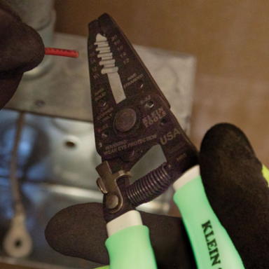 High-Visibility Klein-Kurve Wire Stripper / Cutter 10-18 AWG, Glow in the Dark Grips