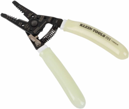 High-Visibility Klein-Kurve Wire Stripper / Cutter 10-18 AWG, Glow in the Dark Grips