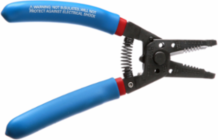 Klein-Kurve® Wire Stripper & Cutter, 20-30 AWG Solid, Steel, 7.5 Inch Length