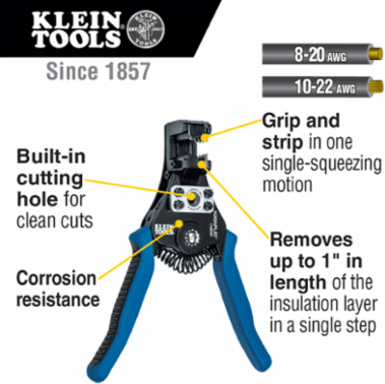 Katapult Wire Stripper & Cutter for 8-20 AWG Solid, 10-22 AWG Stranded Wire
