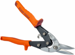 Left-Cutting Aviation Snips, 1.5 Inch Blade, Cuts 18 Gauge Steel, Serrated Blades