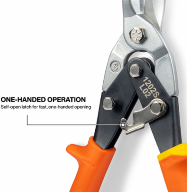 Aviation Snips Straight - 10.063 Inch Overall Length, Cuts 18 Gauge Steel