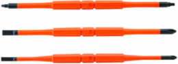 Insulated Double-End Screwdriver Blades, 3-Pack, 3.5 Inch Length, Induction Hardened Steel