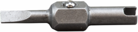 Replacement Bits 1/8 Inch Slotted & Schrader Valve Core Tool, Steel