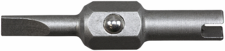 Replacement Bits 1/8 Inch Slotted & Schrader Valve Core Tool, Steel