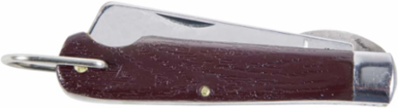 Pocket Knife 2-1/4 Inch Steel Coping Blade, Wood Grain Handle, Lightweight