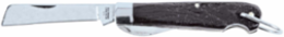 Pocket Knife 2-1/4 Inch Steel Coping Blade, Wood Grain Handle, Lightweight