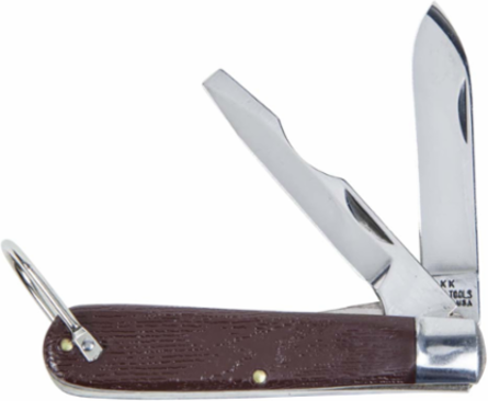 2-Blade Pocket Knife, 2-1/2 Inch Carbon Steel Blades, Locking Screwdriver Tip